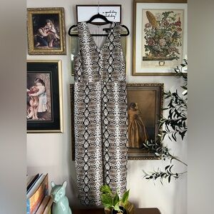 Banana Republic Black and Brown Patterned Maxi Dress